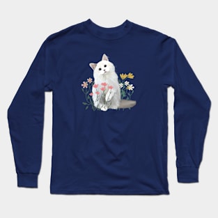 White Kitten Long Sleeve T-Shirt